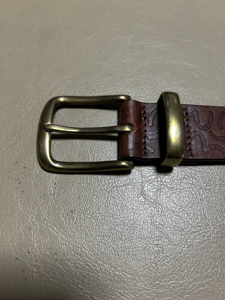 エヴィス　エヴィスのカモメいっぱいのベルト　美品　茶色