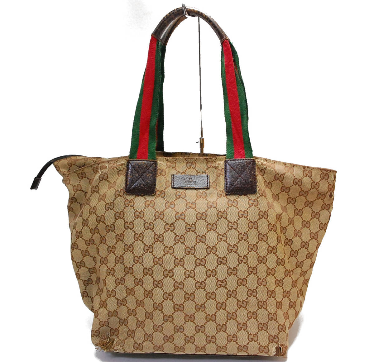 GUCCI グッチ　トートバッグ　ハンドバッグ　ショルダー　シェリーライン　GGキャンバス　