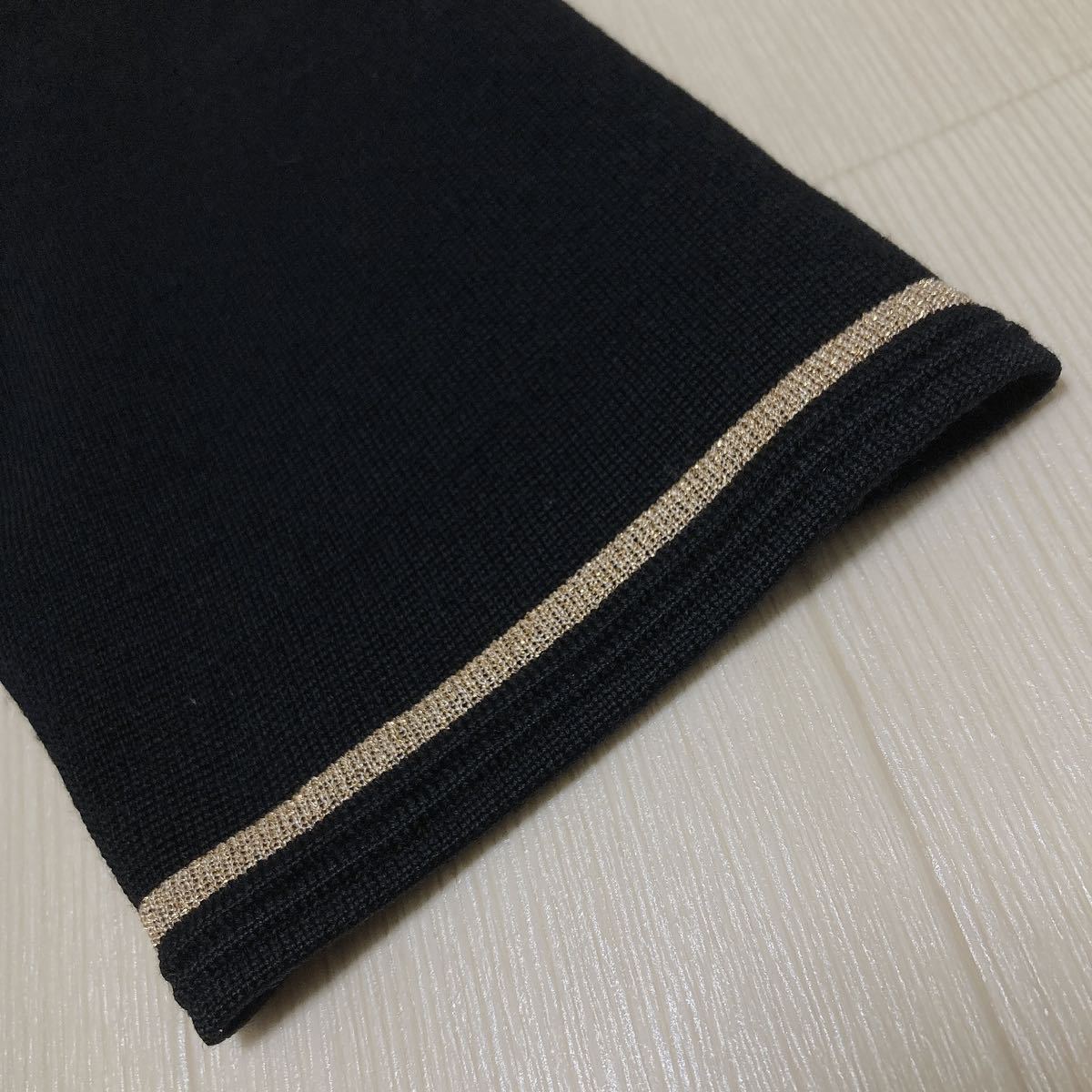 極美品 Yves Saint Laurent イヴサンローラン ニットジャケット 金