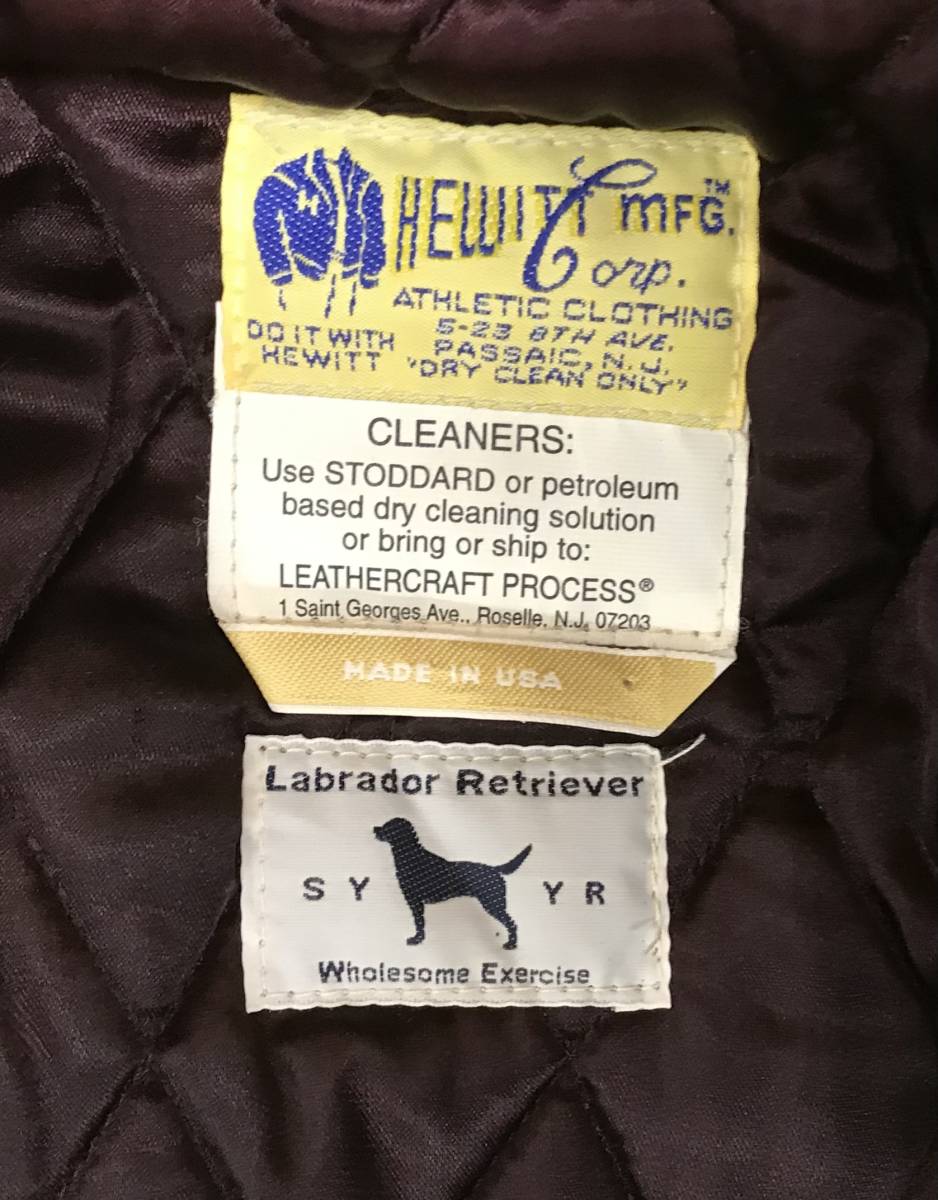工場は直販 希少 別注 HEWITT×Labrador スタジャン XL ビンテージUSA製 