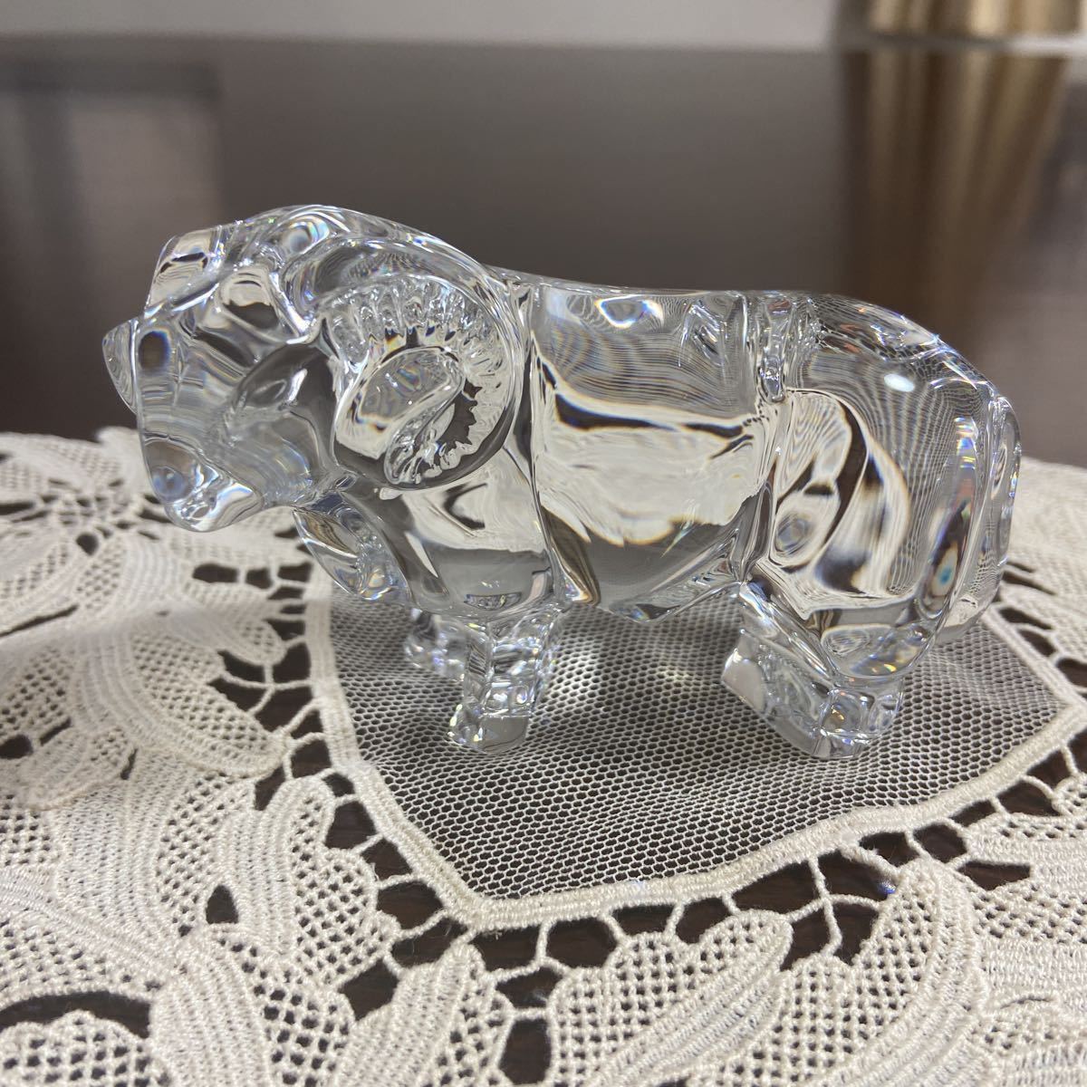バカラ Baccarat クリスタルガラス ひつじ 置物