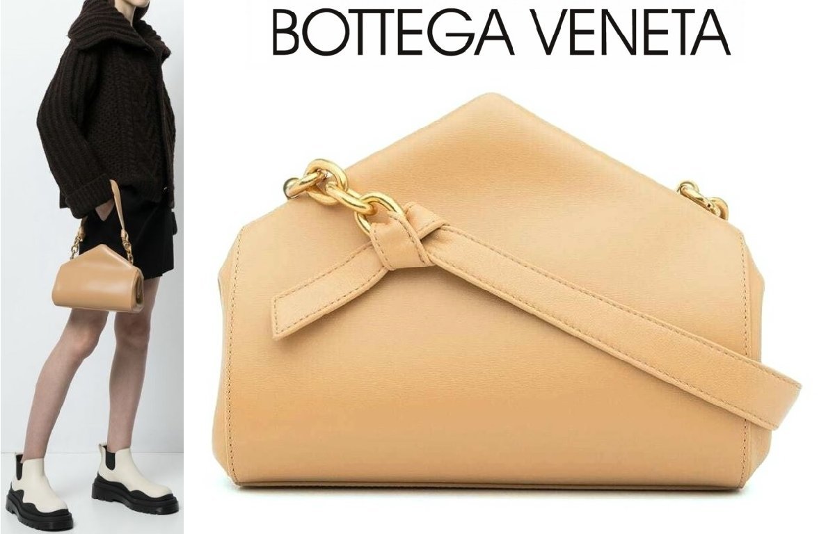 39万新品◆ボッテガヴェネタ◆ベージュラムレザー2Wayクラッチハンドバッグ 1円