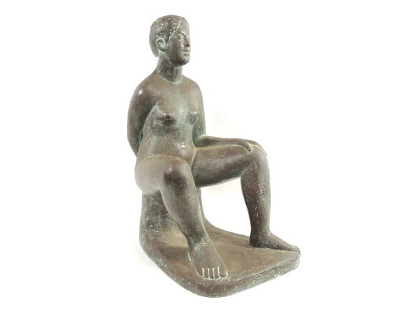 無銘/「裸婦」/ブロンズ像/高:30cm/彫刻/置物/オブジェ/美人像/女性像 