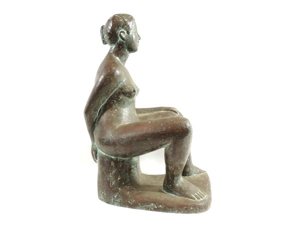 無銘/「裸婦」/ブロンズ像/高:30cm/彫刻/置物/オブジェ/美人像/女性像