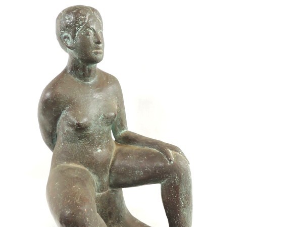 無銘/「裸婦」/ブロンズ像/高:30cm/彫刻/置物/オブジェ/美人像/女性像 