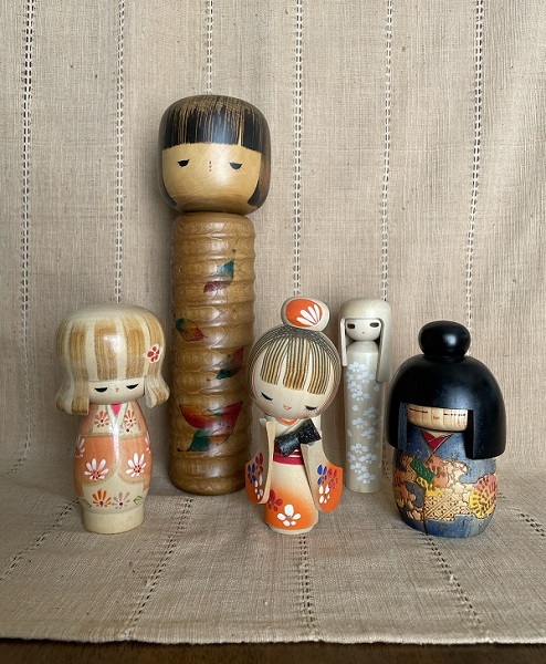 ◇創作こけし5本まとめて◇卯三郎 かずを 永一 翠峰作など◇郷土玩具