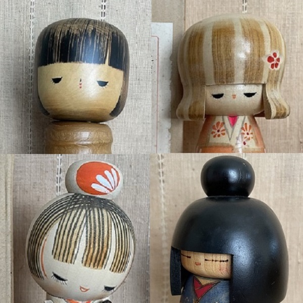 ◇創作こけし5本まとめて◇卯三郎 かずを 永一 翠峰作など◇郷土玩具