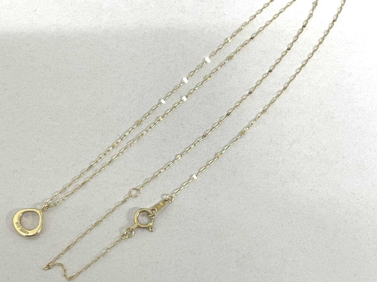 美品 Jouete K10 金 ネックレス ジュエッテ 全長44cm 3143 - K10 
