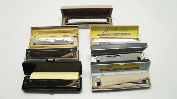 トンボ/スズキ ハーモニカ 7点セット 000Z390