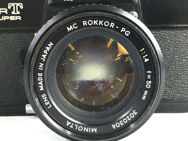 MINOLTA SRT SUPER MC ROKKOR-PG 1:1.4 f=50mm フィルムカメラ ジャンク Y8059815 MC SRT 50mm SRT‑101 with 一眼レフ