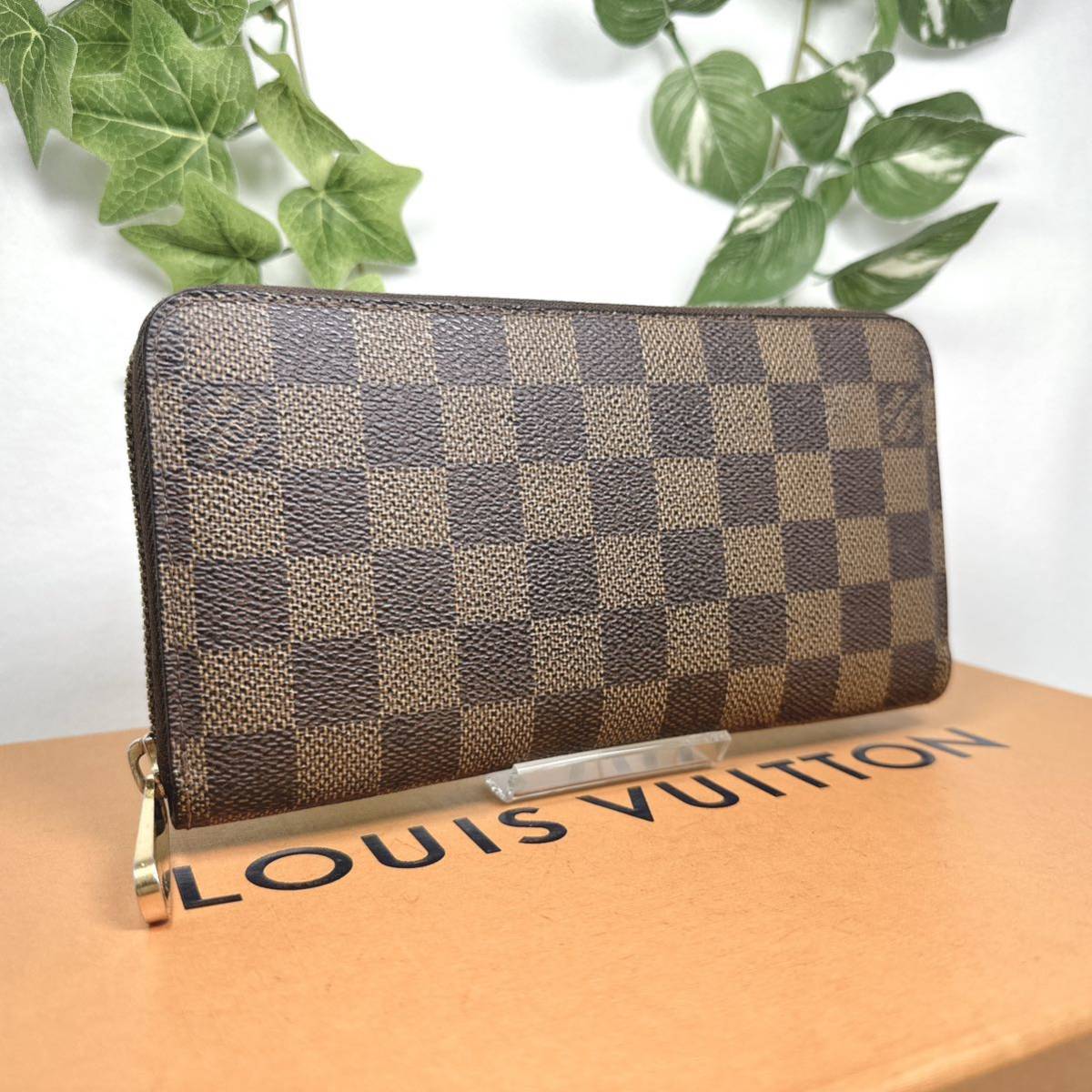 1円 ルイヴィトン LOUIS VUITTON ダミエ 長財布 ジッピー ラウンドファスナー N41661 シリアルナンバー VI5008 男女兼用