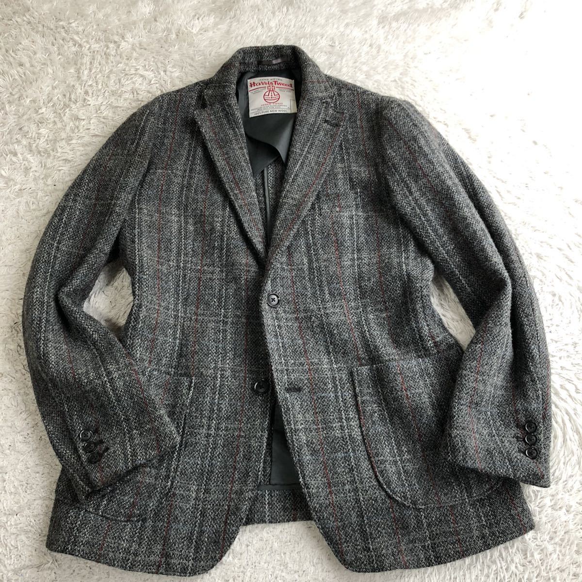 美品】 アーバンリサーチ ハリスツイード ウール 2B ジャケット 