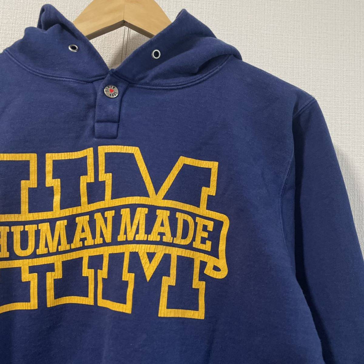 2025，格安 正規品 美品 HUMAN MADE SNAP HOODIE パーカー Mサイズ 
