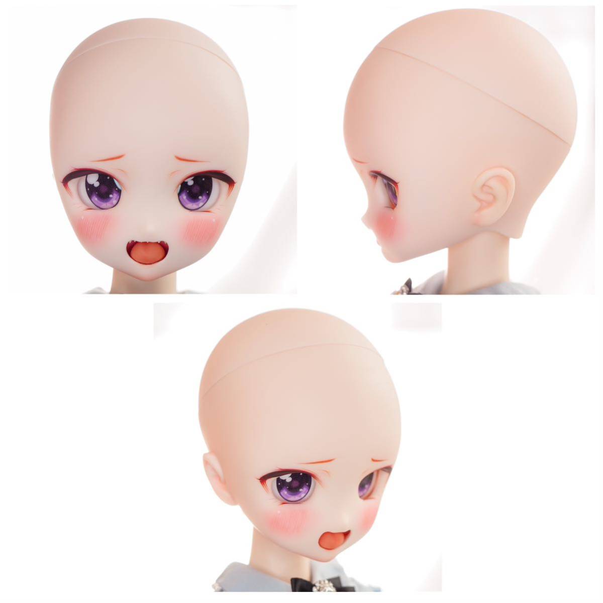 DDH-27セミホワイト肌/開口 カスタムヘッド+おまけアイ2種【あるそら 