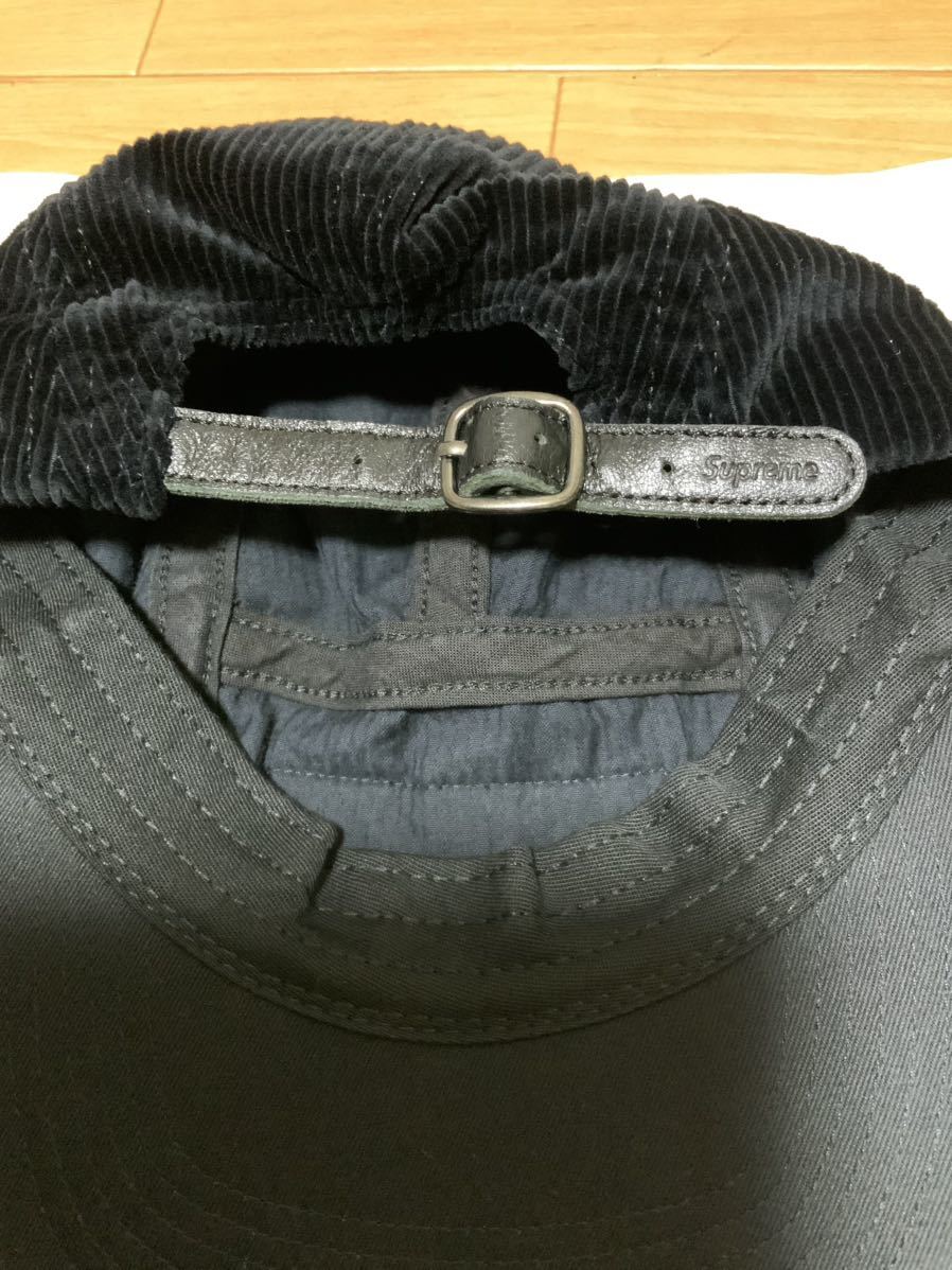 SUPREME キャンプ キャップ 【黒】Corduroy Camp Cap ボックスロゴ
