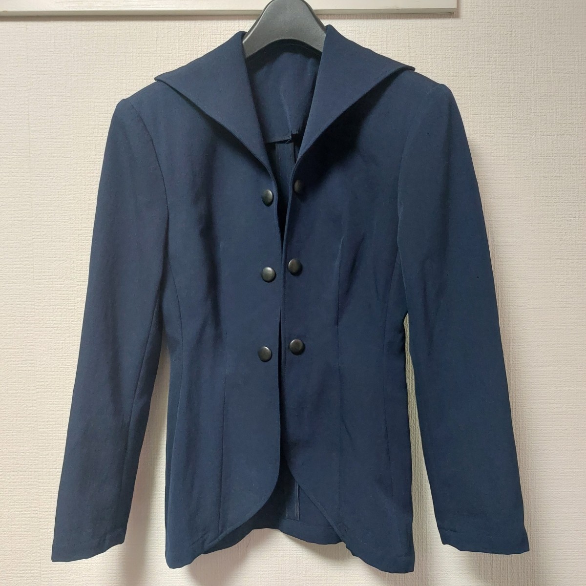 Y's ワイズ 変形 Aライン フレア ジャケット ウール ネイビー 日本製 YOHJI YAMAMOTO LIMI feu 05I2201