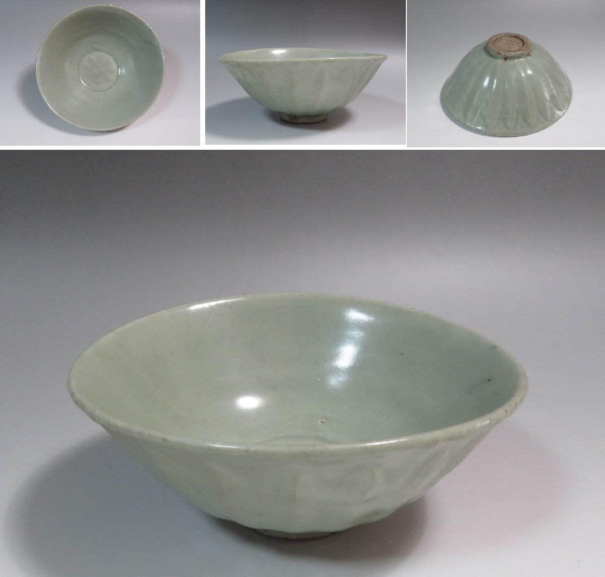 銘品 龍泉窯青磁尊式瓶・宋時代 中国古玩