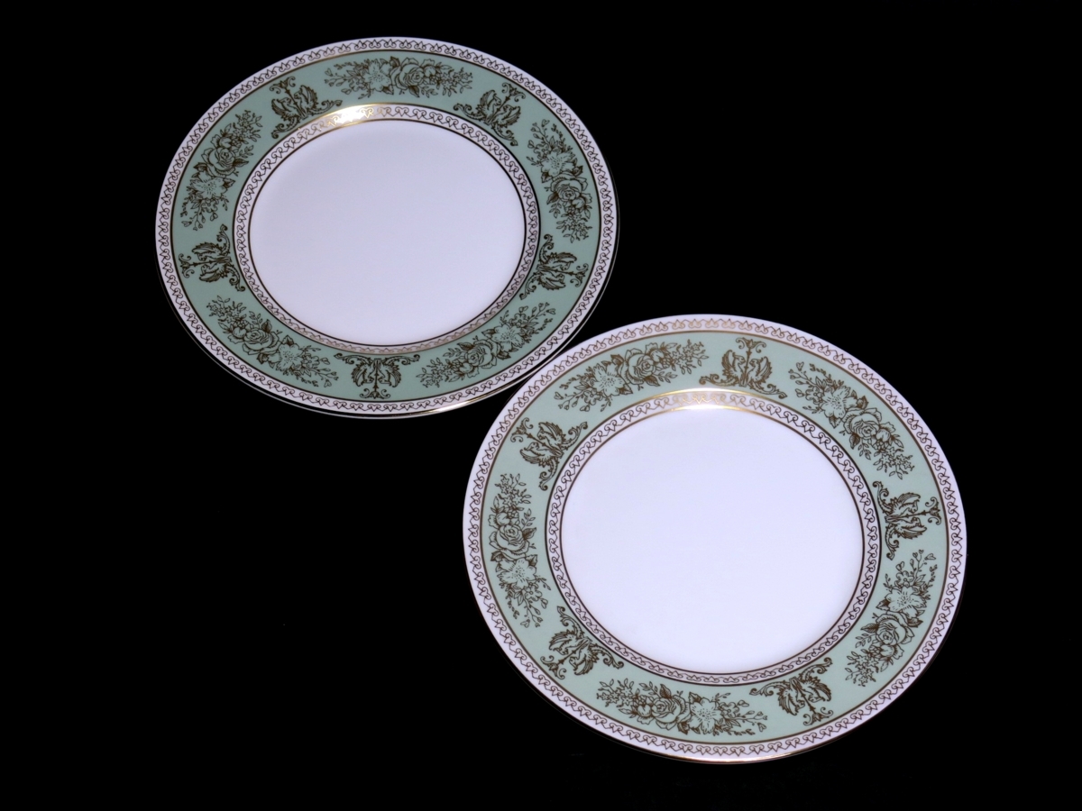 コロンビアセージグリーン □ウェッジウッド ペア・パンプレート