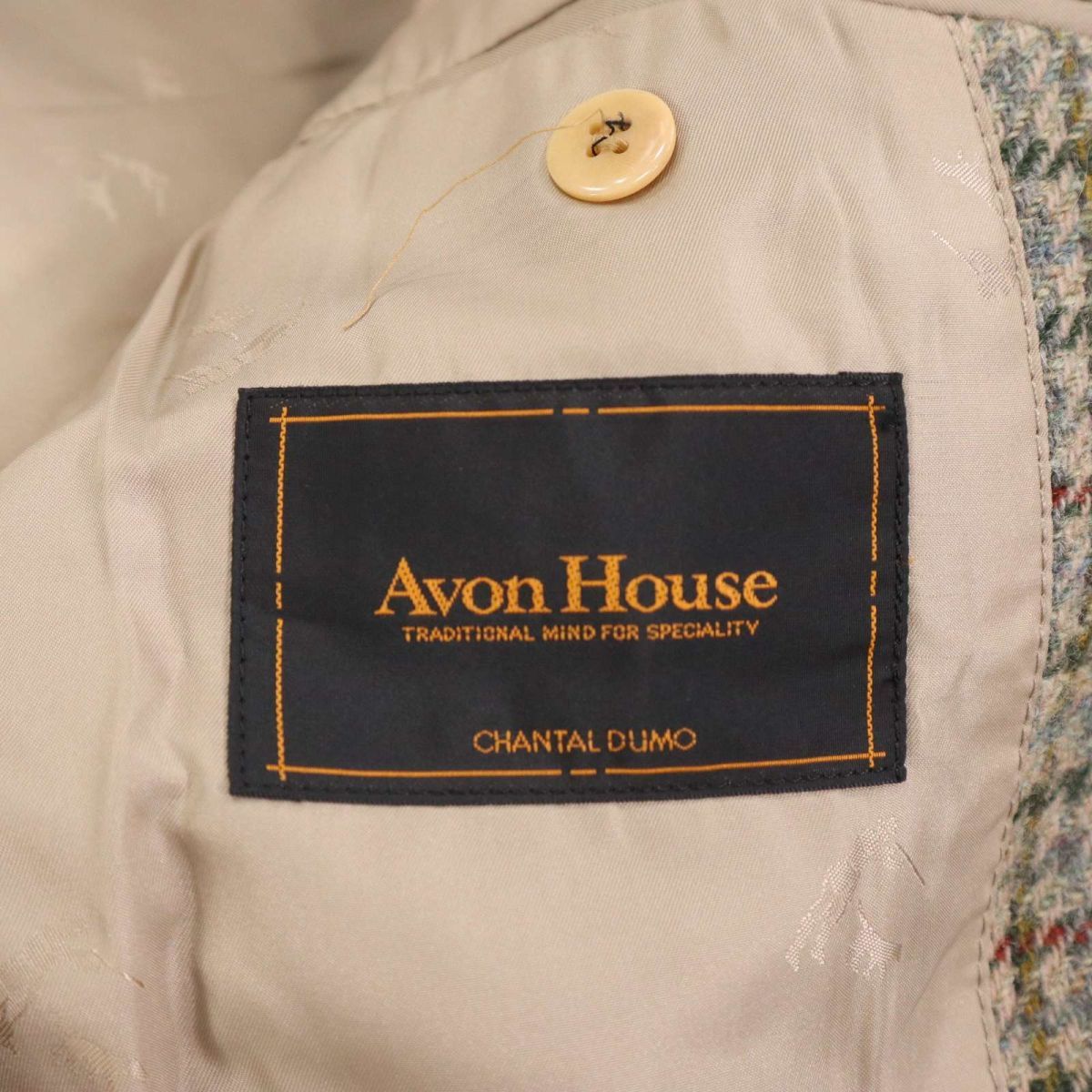 Avon House エーボンハウス 山羊革 レザー パッチ☆ 秋冬 ツイード 