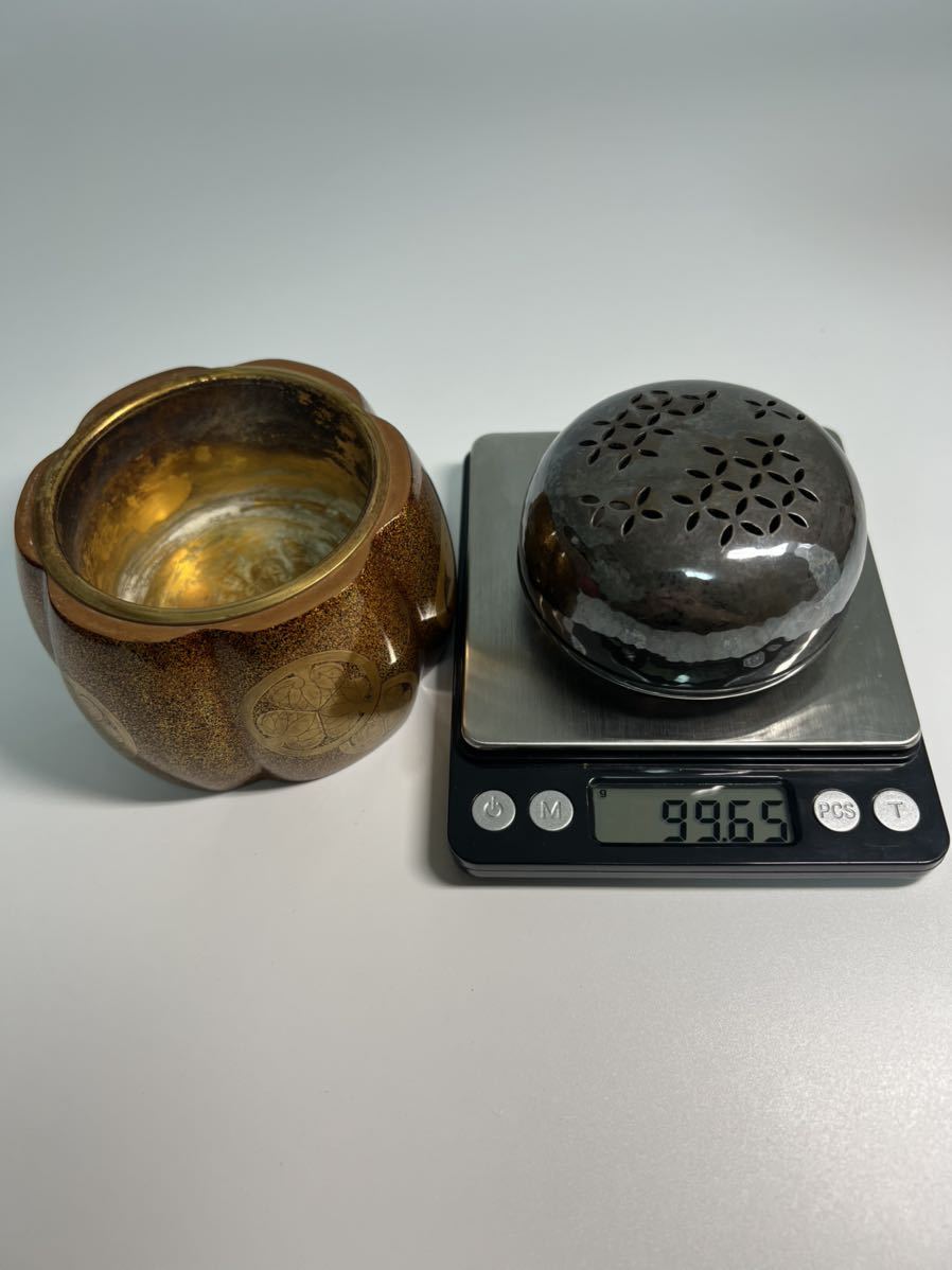 火取香炉 香道具 火取香炉 阿古陀香炉 純銀火舍 99 66g