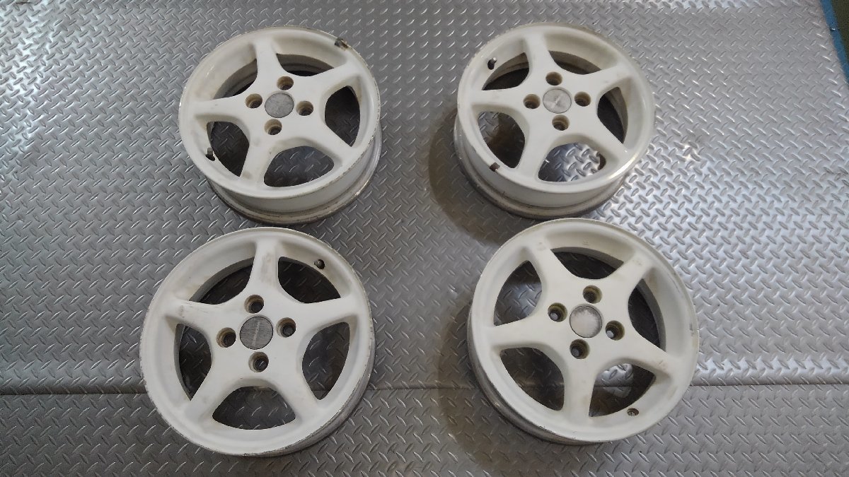 スズキ純正アルミホイール4本 14X4.5J+45 4穴 PCD100 ハブ径約