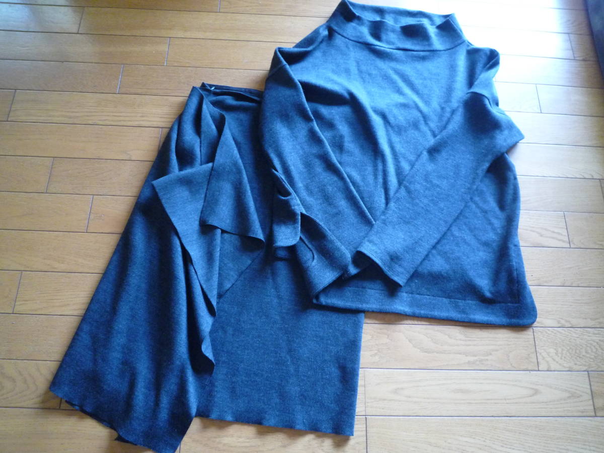 synchro crossings ウールセットアップスーツ シンクロ クロッシングズ 　グレーおしゃれ　40 ワールド 検ヨーガンレール