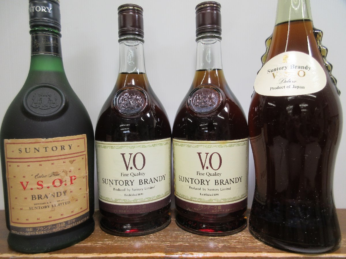 100%新品，安い 1円スタート ブランデー brandy サントリー VSOP ハート型 ベビーボトル 8本セット 100ml 40/43% 重量番号:8(101)