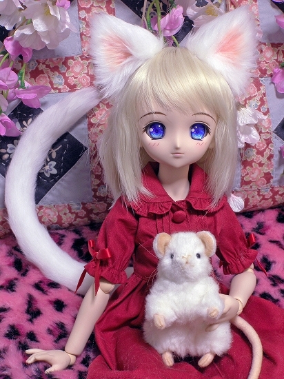 猫耳LＤＸ白色＆磁石式猫尾