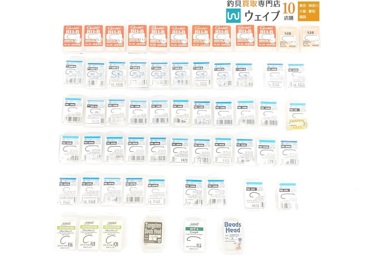 がまかつ B11-B・ティムコ フライフック・グラン ジャスティス 等 フライ用 フック 釣り針 計50点以上セット