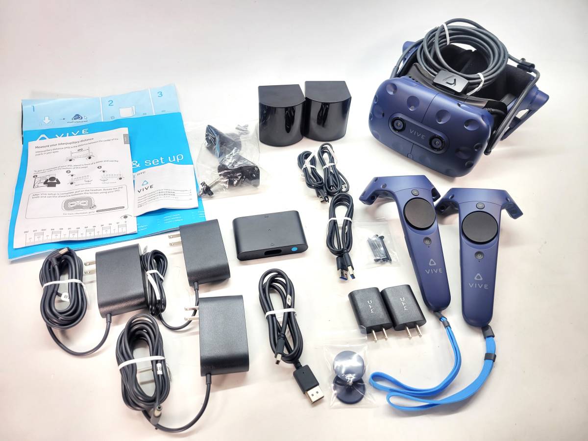 超美品・フルセット01】HTC VIVE Pro 99HANW009-00+99H20540 VR 
