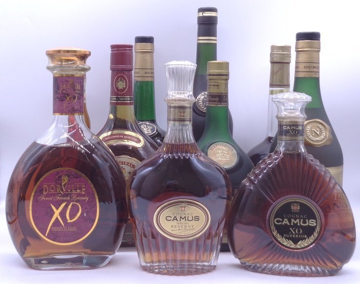 【同梱不可】1円スタート ブランデー 等 10本セット CAMUS カミュ XOスペリオール 350ml 等 古酒 Q001642