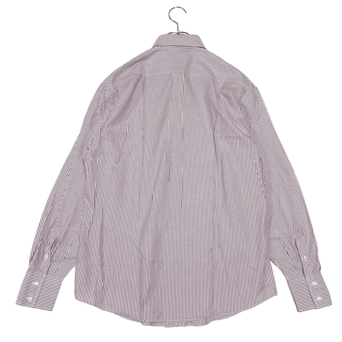 美品 BRUNELLO CUCINELLI ストライプ ボタンダウン カッターシャツ Y 