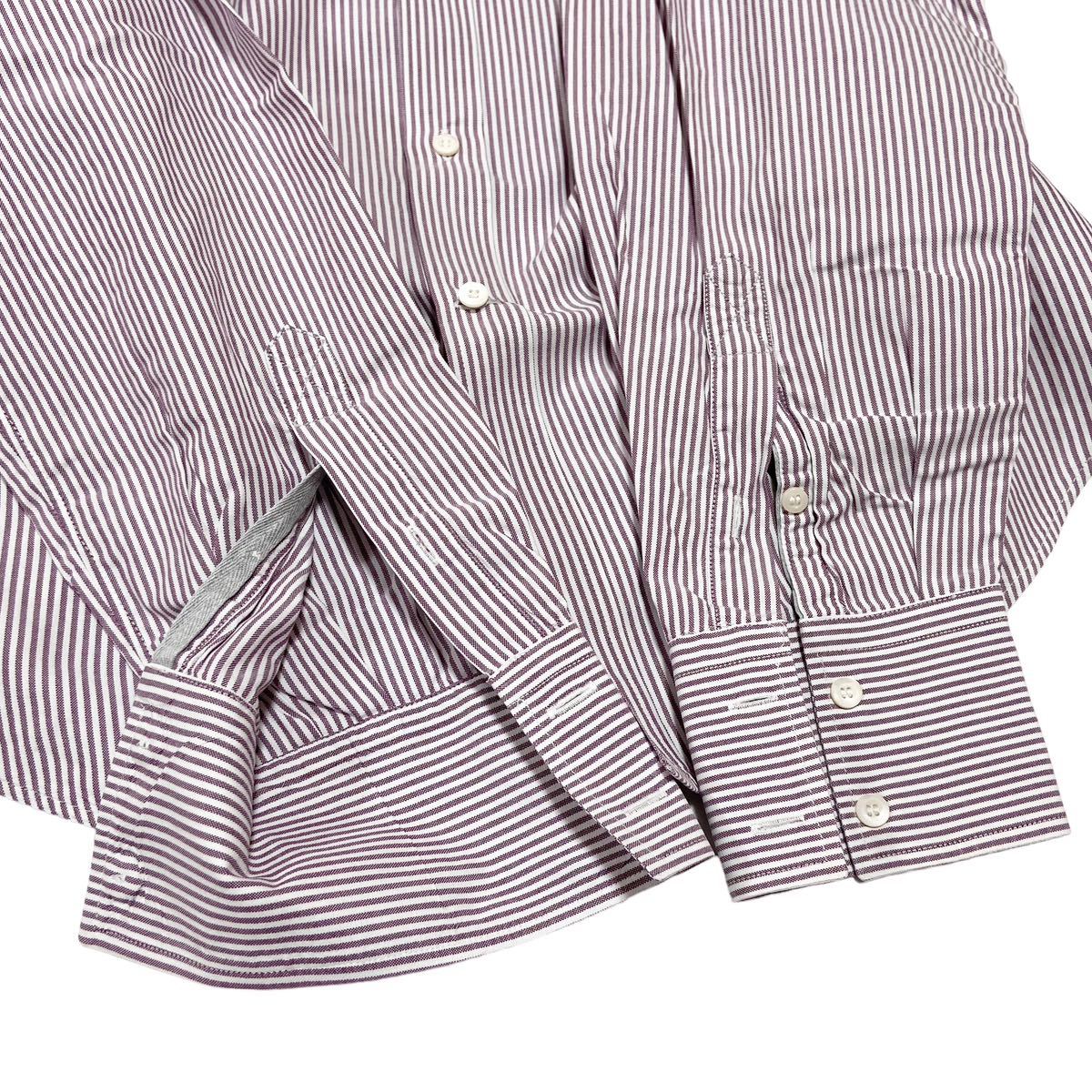 美品 BRUNELLO CUCINELLI ストライプ ボタンダウン カッターシャツ Y 