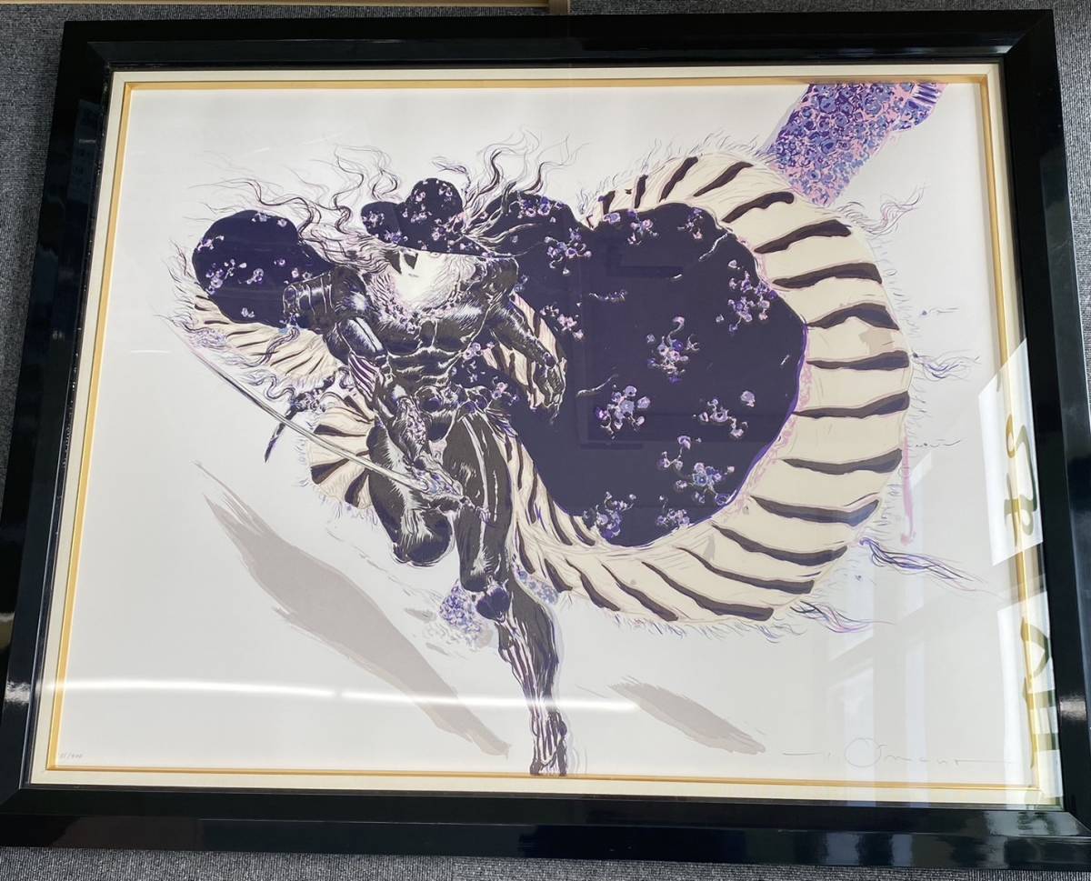 BEF 2382 絵 絵画 天野喜孝 大判 シャドー 51/400 直筆サイン FF