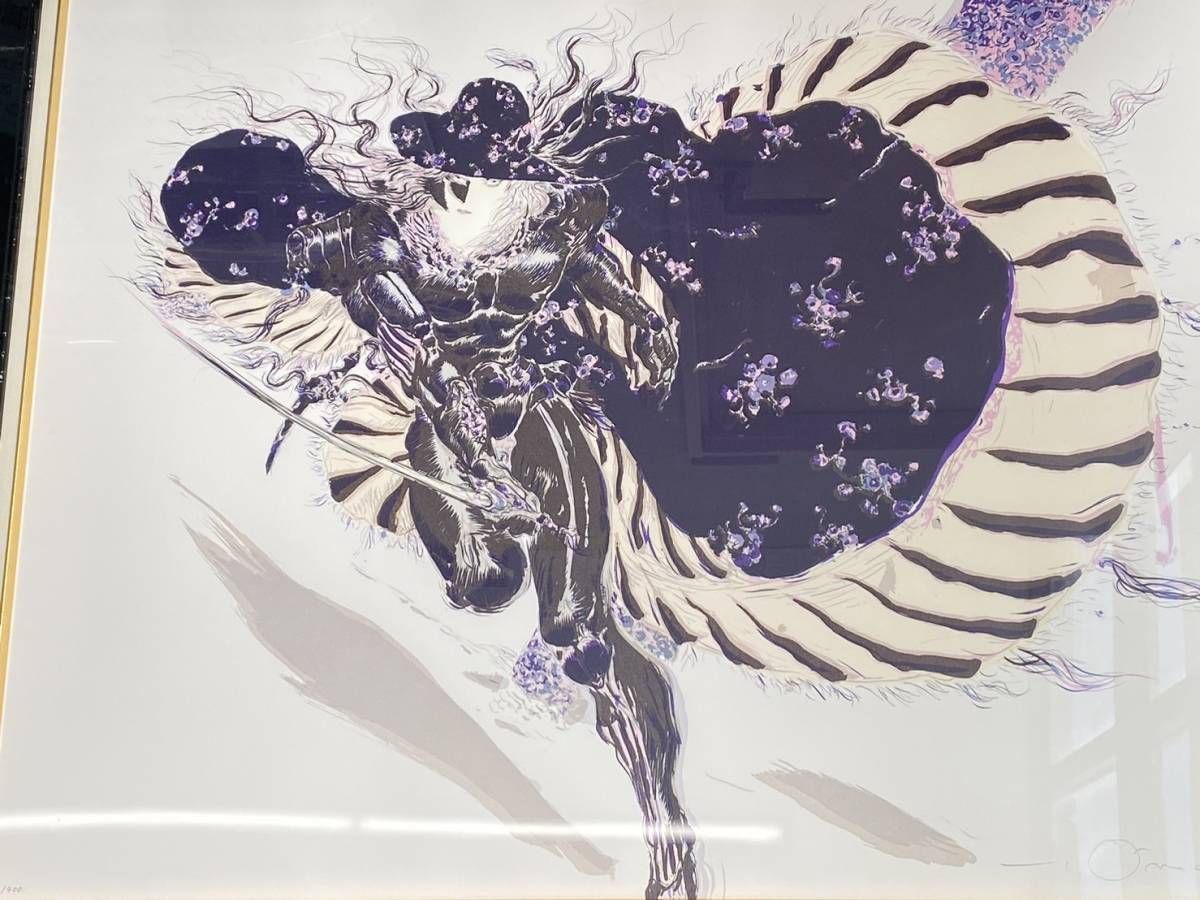 BEF 2382 絵 絵画 天野喜孝 大判 シャドー 51/400 直筆サイン FF