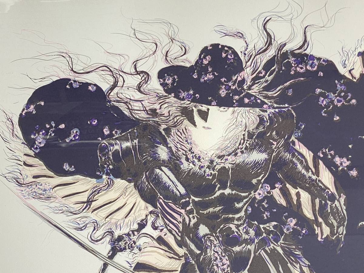 BEF 2382 絵 絵画 天野喜孝 大判 シャドー 51/400 直筆サイン FF
