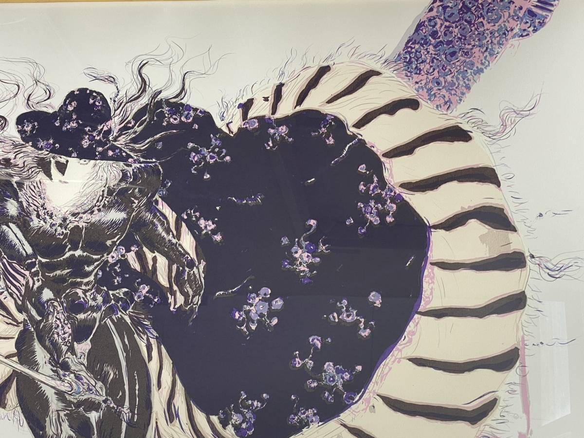 BEF 2382 絵 絵画 天野喜孝 大判 シャドー 51/400 直筆サイン FF