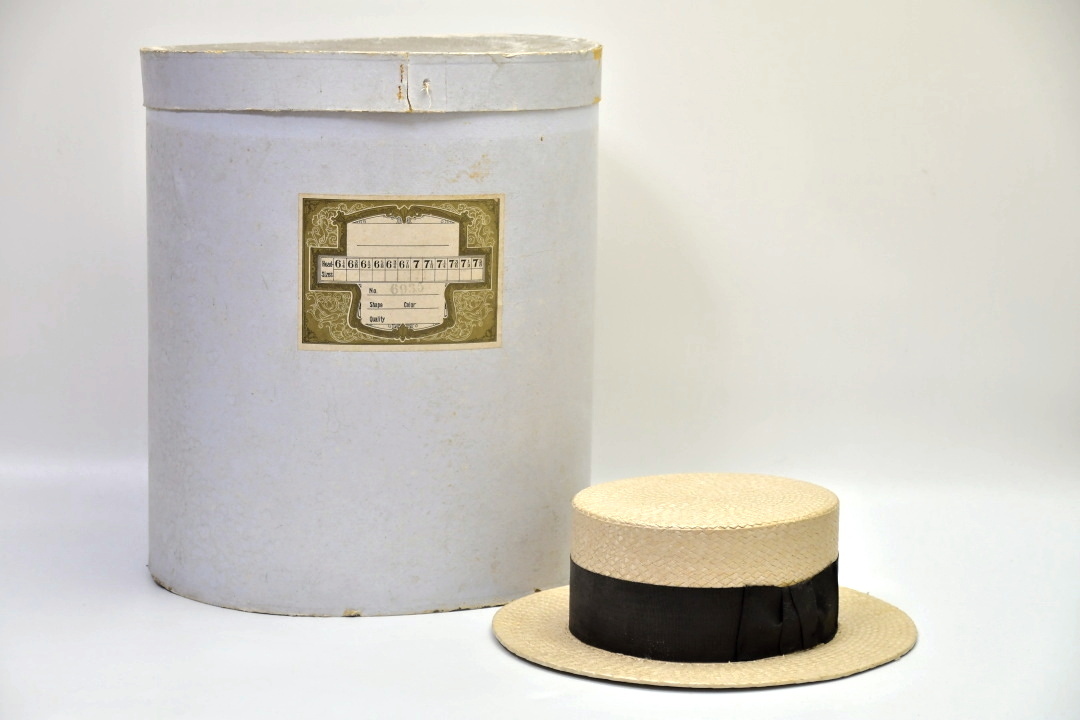 325 カンカン帽 ○パナマ帽 ストローハット 麦わら帽子 ヴィンテージ