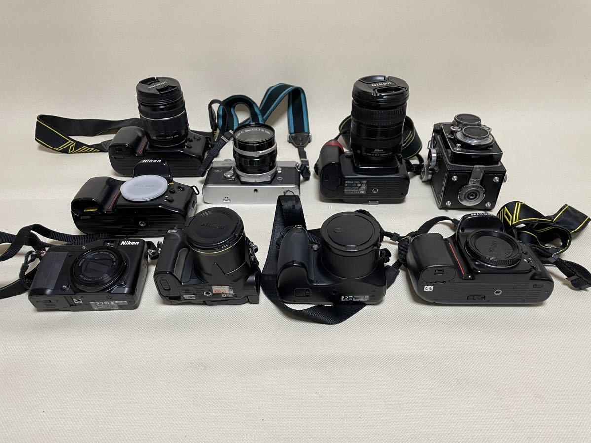 Nikon Canon 一眼レフ カメラ9点 レンズ9点 まとめて Nikon Canon ☆9