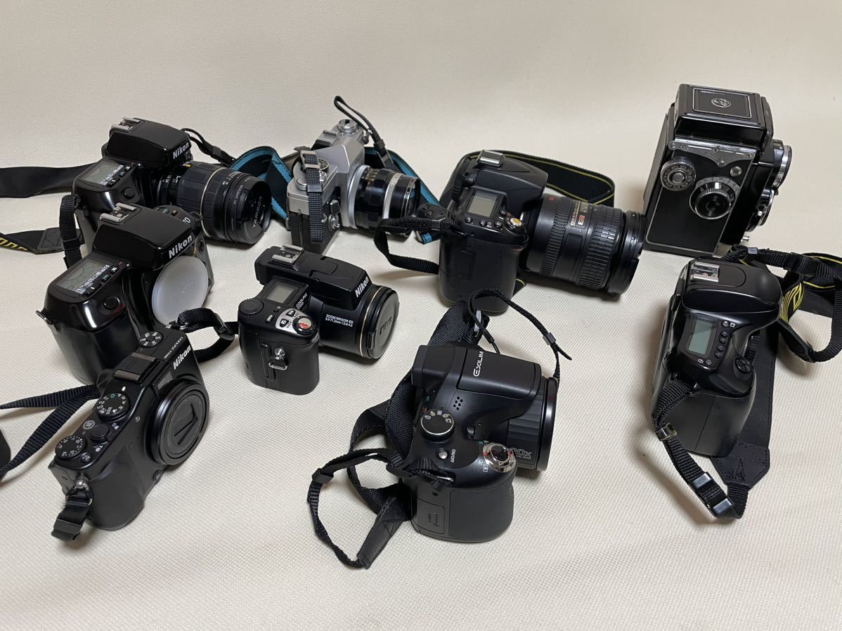 Nikon Canon 一眼レフ カメラ9点 レンズ9点 まとめて Nikon Canon ☆9