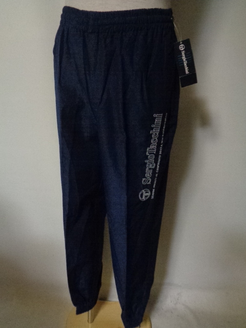 未使用 Sergio Tacchini ロゴ ナイロン コットン トラック パンツ セルジオ タッキーニ サイズL