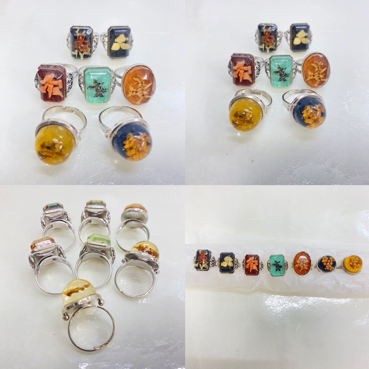 575 美品 レア ヴィンテージ 水中花 レースフラワー 草花 ネックレス 