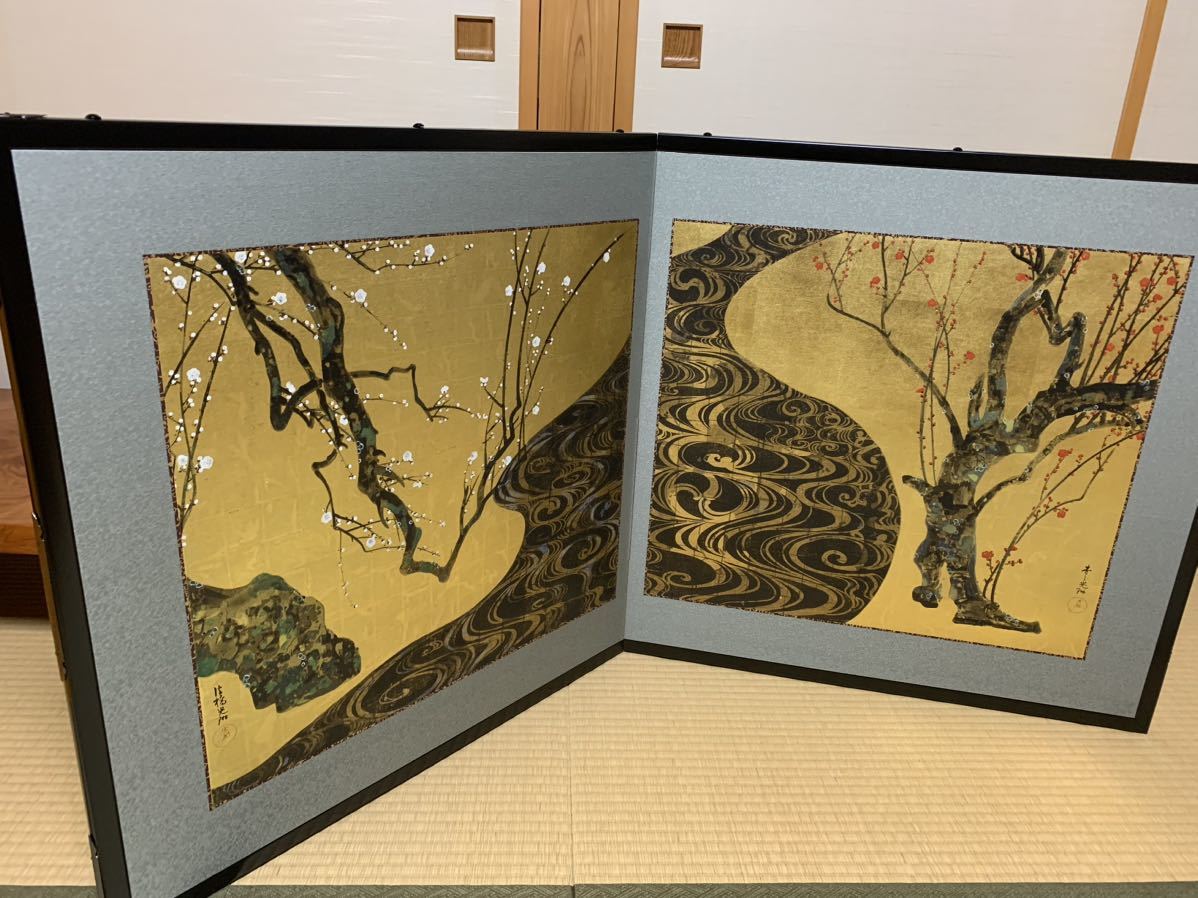 ⁄ 新品尾形光琳 白梅図」限定300部 166号 大塚巧 国宝「紅梅図 紅白梅