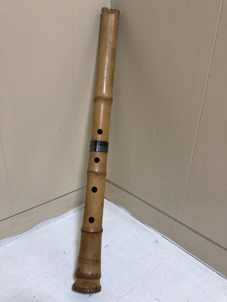 尺八/巨水銘/都山流正律笛 前川尺八部鑑製 全長54cm/和楽器の入札