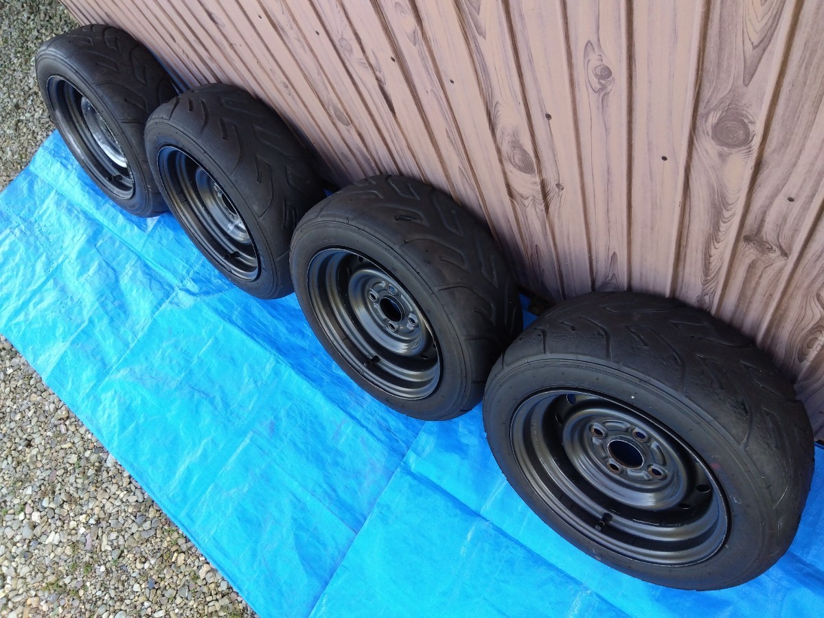 加工 鉄珍 鉄チン ホイール 12インチ 6J ワイド PCD100 4穴 165/55R12