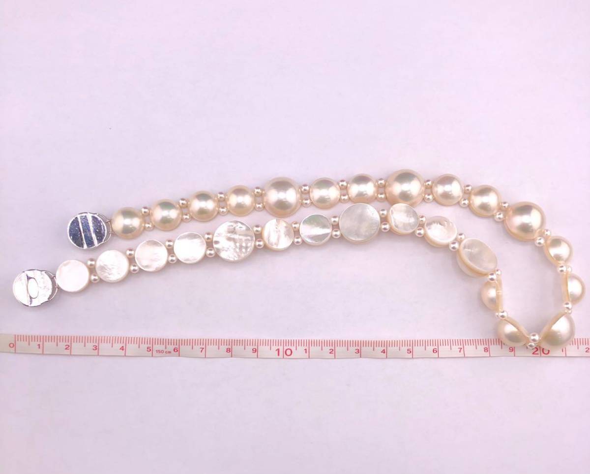 マベパール ネックレス TASAKI ペンダント ケース付 K18K14マベパール 
