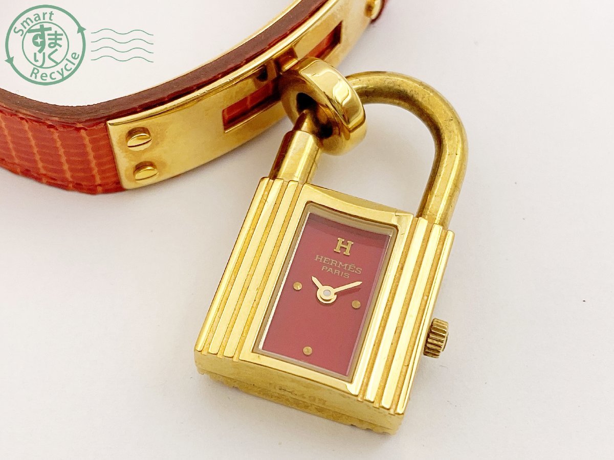 HERMES エルメス ケリー腕時計 赤 10330839 ▽ 1円～！ HERMES
