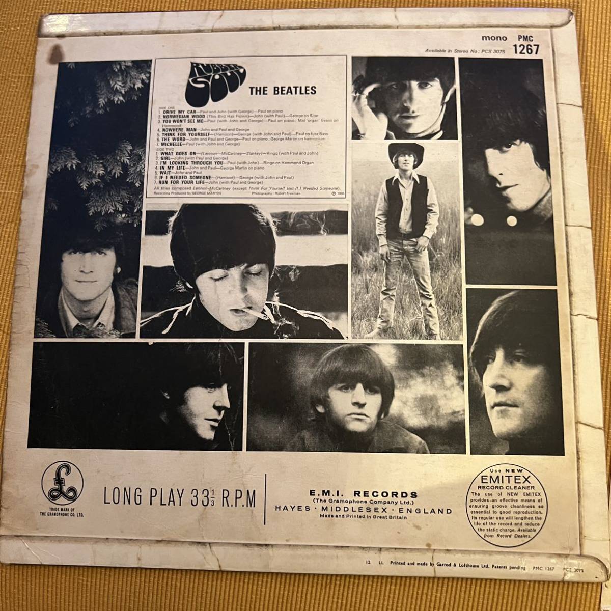 The Beatles Rubber soul UKオリジナル mono 1stプレス マト1ラウド