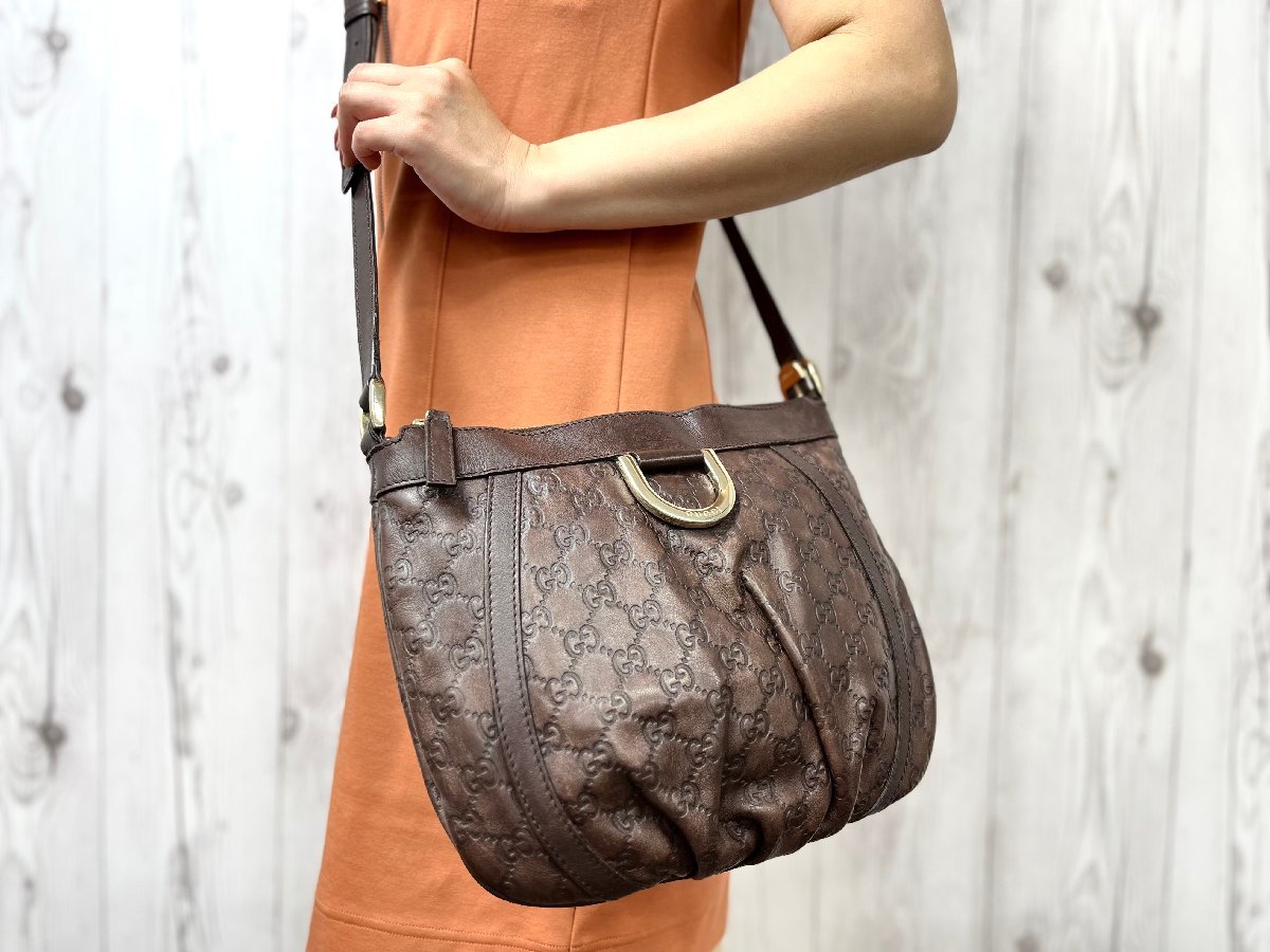 グッチ GUCCI グッチシマ レザー アビー GG柄 ショルダーバッグ トート 