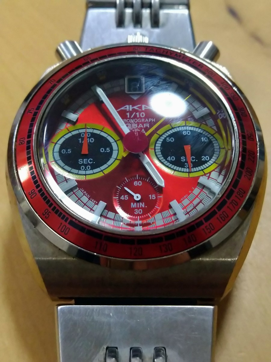 SEIKO ALBA AKA クロノグラフ ツノクロノ V657-6060 クォーツ 